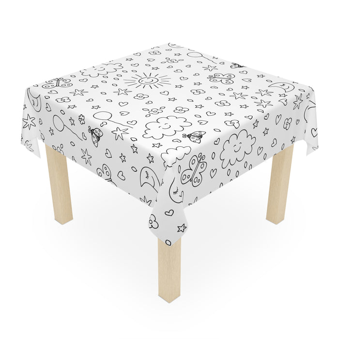 Customized Elegant Square Table Cover | Luxurious 55.1" x 55.1" Polyester Cloth