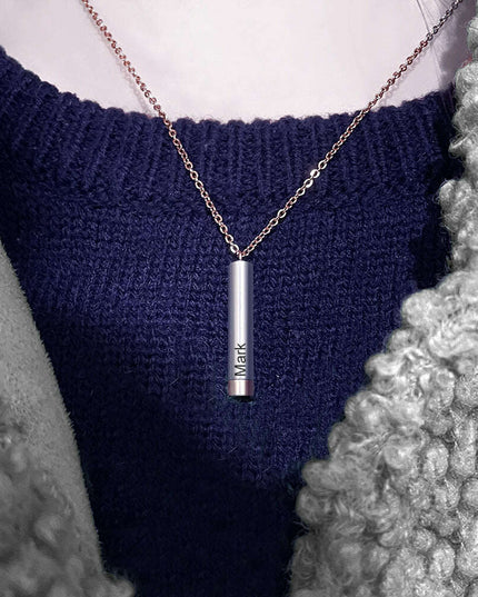 Customize Lovers Name Stainless Steel Necklace Remember Your Most Meaningful Phrase Word