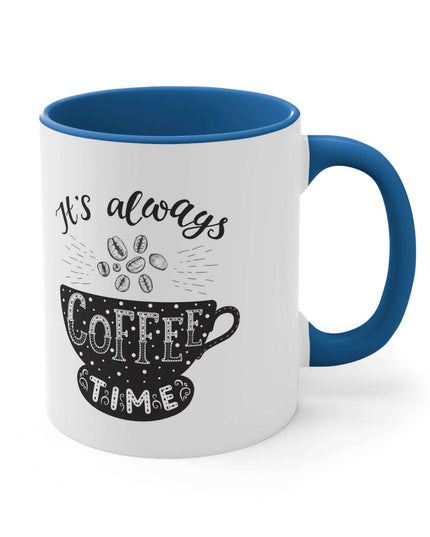 Personalized Colorful Ceramic Coffee Mug - 11oz Two-Tone Design