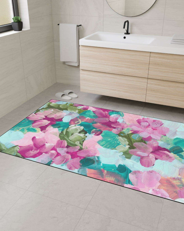 Elegant Floral Non-Slip Area Rug for Modern Home Elegance