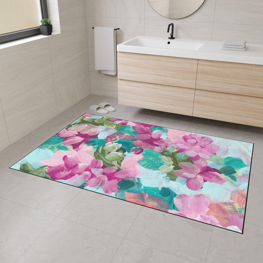 Floral Heavy Duty Non-Slip Floor Mat