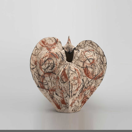 Carambola Ceramic Vase Ornament Abstract Artist Modern Minimalist Glazed Pottery