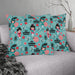 Japanese Floral Outdoor Cushions: Waterproof with Zipper Closure