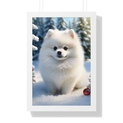 Eco-Friendly Winter Puppy Art Print Collection with Acrylic Protection