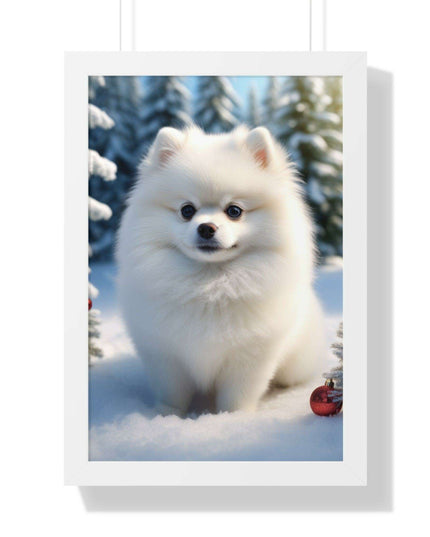 Eco-Friendly Winter Puppy Art Print Collection with Acrylic Protection