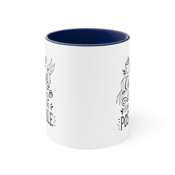 Vivid Dual-Tone Accent Coffee Mug - Custom 11oz Ceramic Cup
