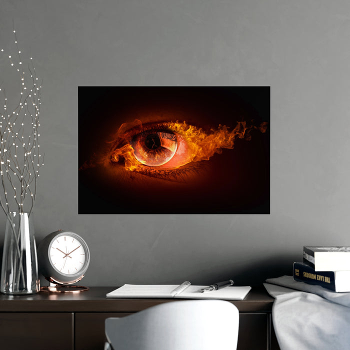 Sophisticated Fire Eye Matte Posters - Premium Home Wall Decor