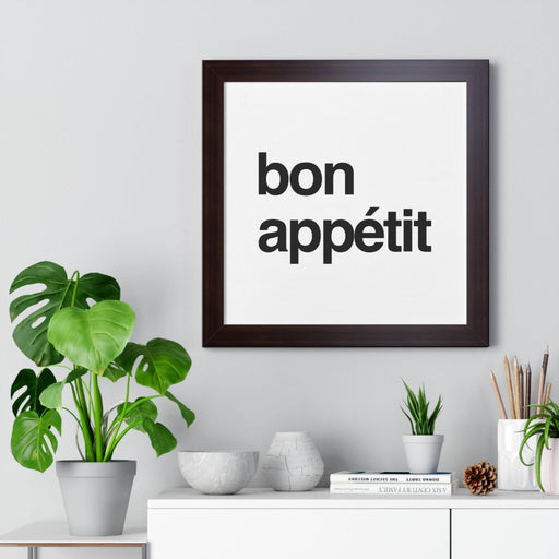 Maison d’ Elite Bon Appétit Quotes Print Framed Poster
