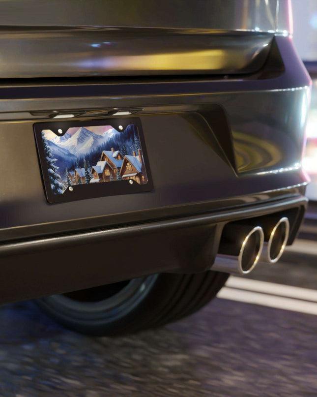 Personalized Holiday Aluminum License Plate - Custom Car Tag