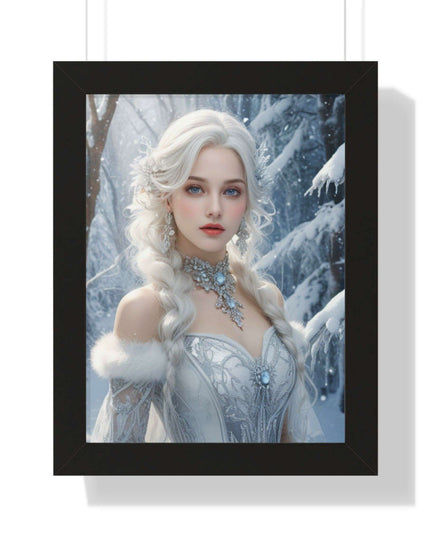 Winter Wonderland Puppy Framed Gaming Art - Sustainable Decor for Your Home