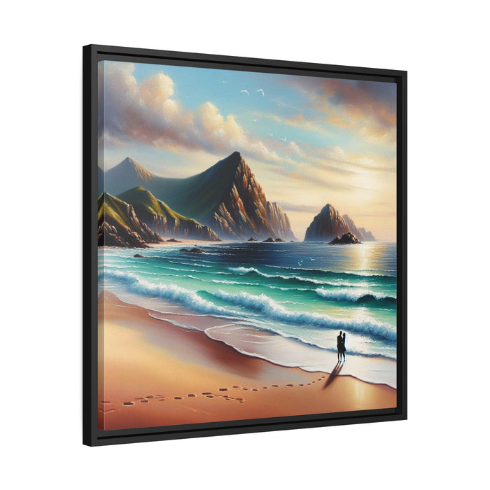 Ethereal Love - Enchanting Valentine’s Day Canvas Art with Stylish Black Frame