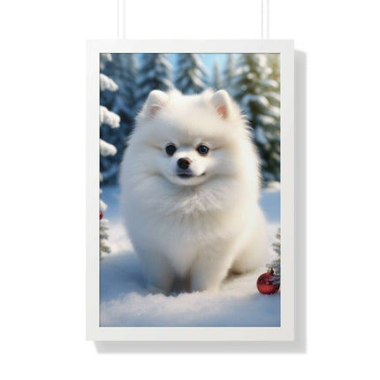 Eco-Friendly Winter Puppy Art Print Collection with Acrylic Protection
