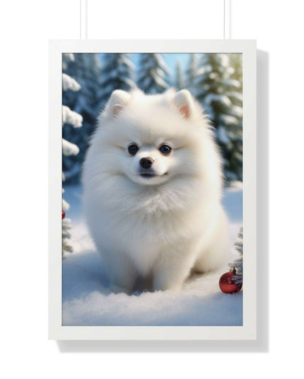 Eco-Friendly Winter Puppy Art Print Collection with Acrylic Protection