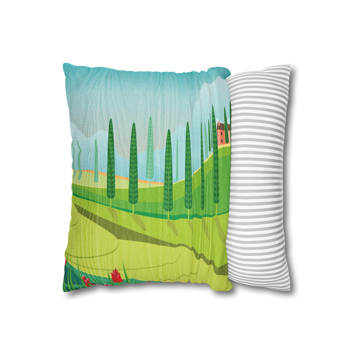 Elegant Tuscany Pillow Cover with Concealed Zipper - Home Décor Must-Have