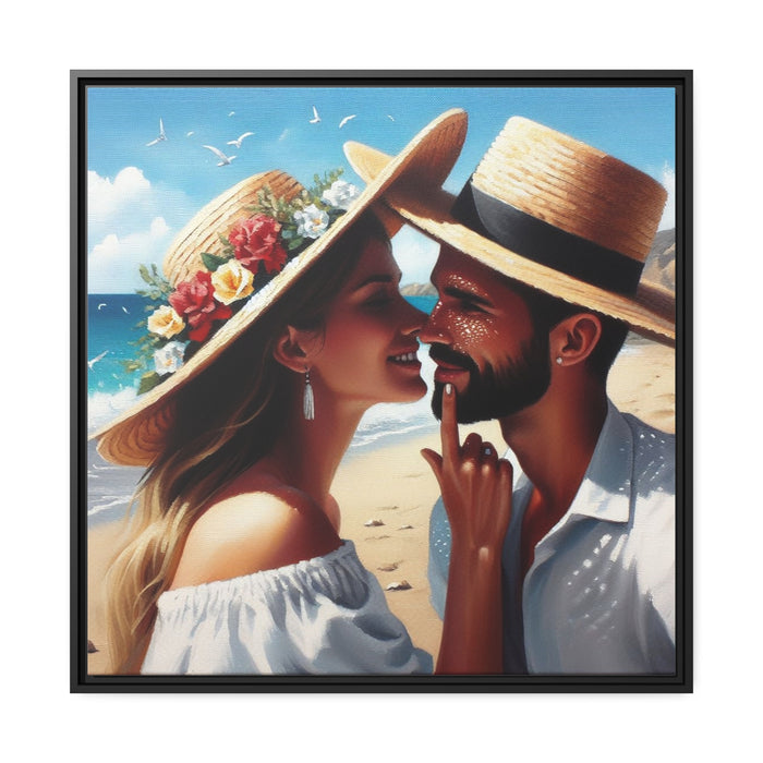 Lovebirds of Affection - Stylish Matte Canvas Artwork