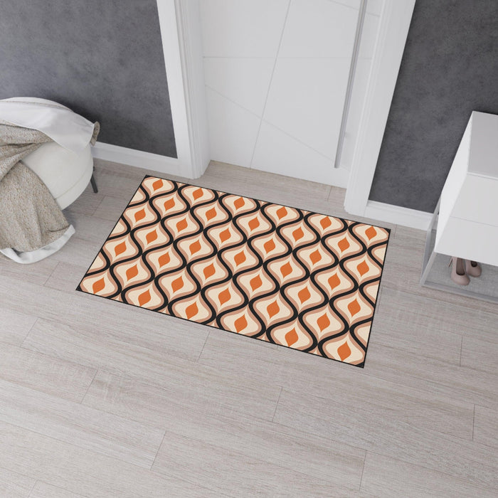 Vintage Ornamented Luxury Floor Mat with Secure Anti-Skid Backing