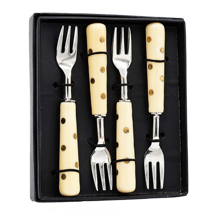 Room & Decor Multicolor Steel Cutlery Set - 4 Forks & Knives in Box