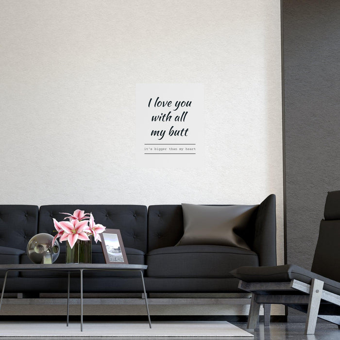 Expressive Love-Filled Matte Posters for Stylish Home Decor