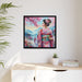 Elegant Kimono Girl Canvas Art with Black Pinewood Frame - Sustainable Chic Collection
