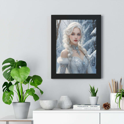 Winter Wonderland Puppy Framed Gaming Art - Sustainable Decor for Your Home