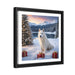 Festive White Husky Christmas Canvas Art for Elegant Sustainable Home Decor
