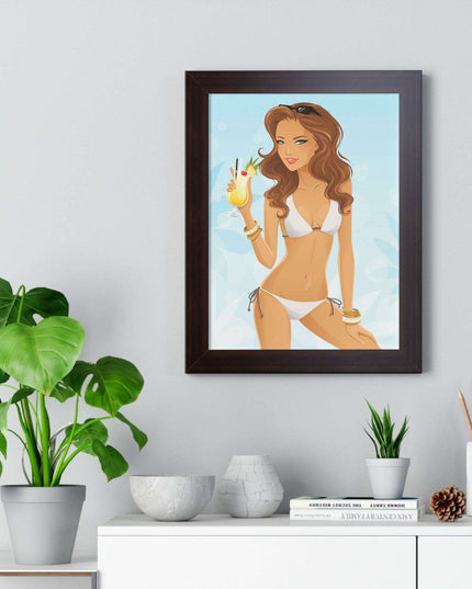 Tropical Oasis Vertical Framed Art Print