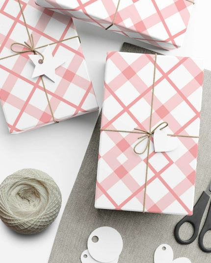 Elegant Pink Holiday Gift Wrap Set: Premium USA-Made Wrapping Paper for Stylish Presentations