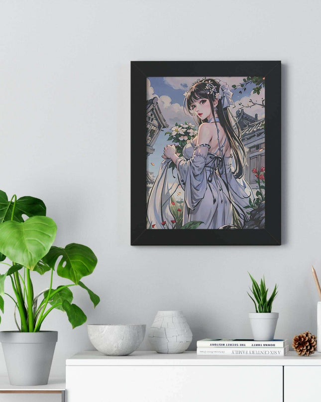 Sustainable Anime Girl Framed Wall Art: Enhance Your Space with Eco-Conscious Design