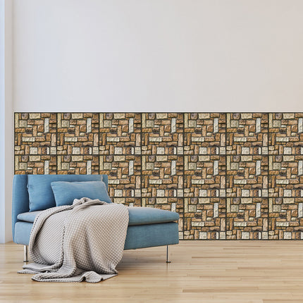 Self Adhesive Masonry Rock Texture 3D Wallpaper Living Room
