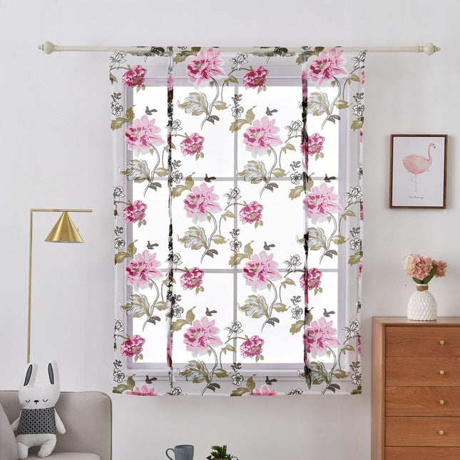 Peekaboo Studio Peony Short Curtain - Elegant Design, Light Filtering