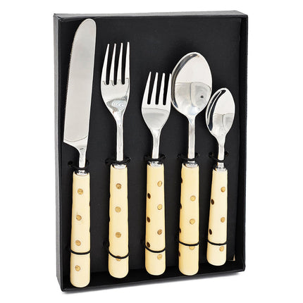 Room and Decor S 5-Piece Multicolor Steel Cutlery Set in Box, Durable