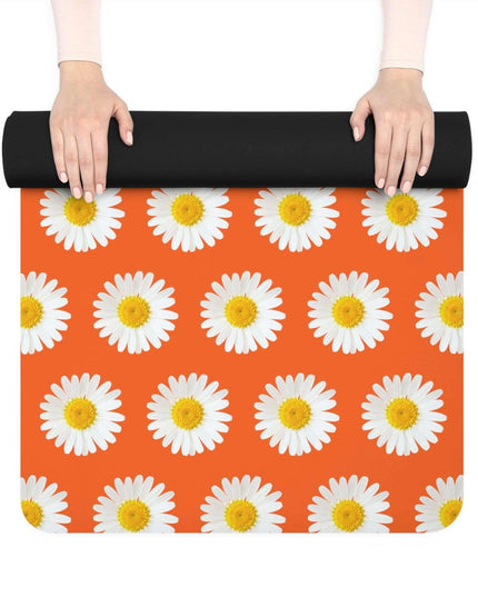 Elegant Daisy Blossom Premium Yoga Mat with Superior Grip - Luxe Yoga Essential by Elite Maison