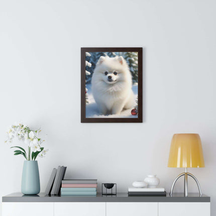 Eco-Friendly Winter Puppy Art Print Collection with Acrylic Protection