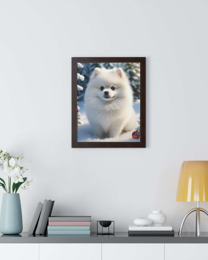 Eco-Friendly Winter Puppy Art Print Collection with Acrylic Protection