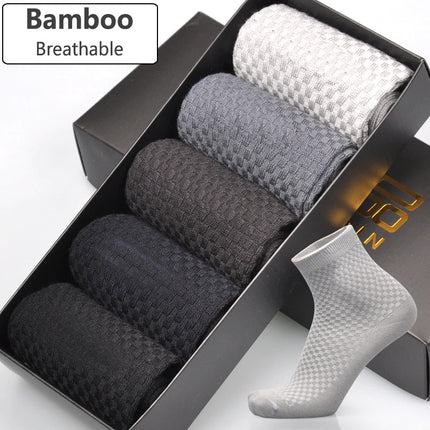 Peekaboo Studio Men's Bamboo Fiber Socks - Soft, Breathable Comfort