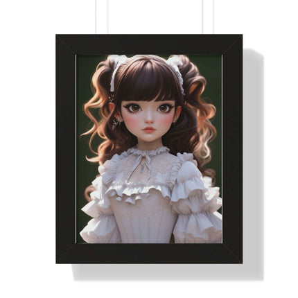 Eco-Friendly 3D Girl Wall Art with Sustainable Frame: Modern Green Home Decor