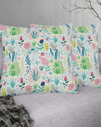 Vibrant Weather-Resistant Floral Garden Cushions - Très Bébé Collection