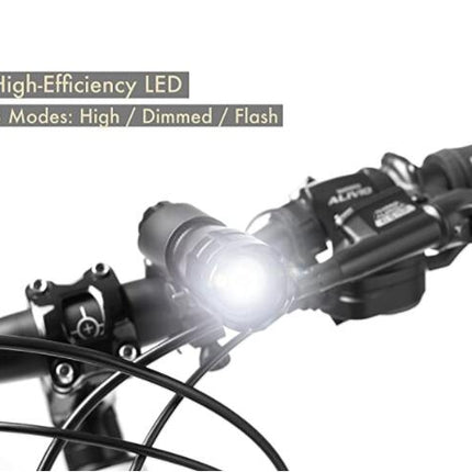TeamObsidian Bike Light Set: Front and Rear LED, 200 Lumen, Quick Release