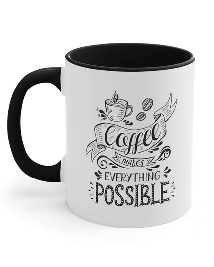 Chic Two-Tone Ceramic Coffee Mug - 11oz for Stylish Sipping