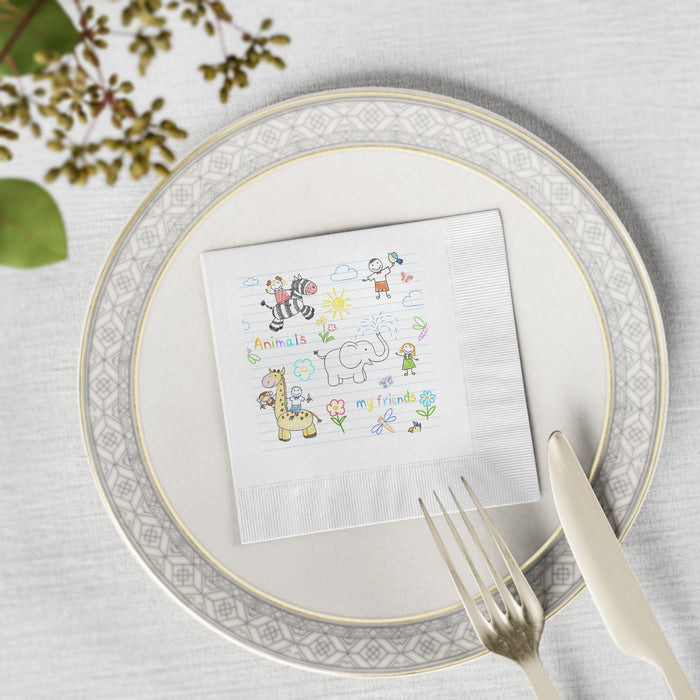 Sophisticated White Coined Napkins for Elegant Celebrations