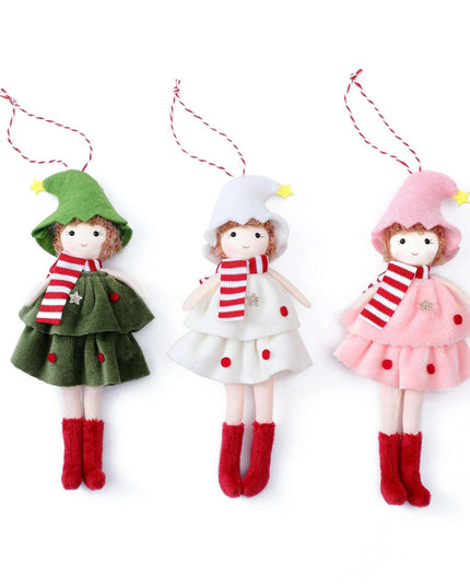 Christmas Cake Dress Girl Doll Angel Pendant