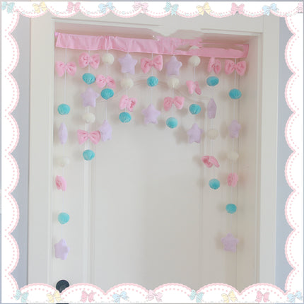 Children's Room Door Curtain with Telescopic Pole | 4 Styles, 82×85cm