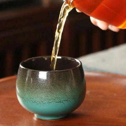 180ml Rustic Japanese Pottery Espresso Cup - Unique Frosted Design for Tea and Coffee Enjoyment - Très Elite