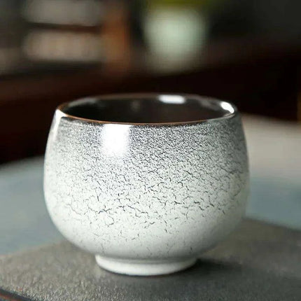 180ml Rustic Japanese Pottery Espresso Cup - Unique Frosted Design for Tea and Coffee Enjoyment - Très Elite