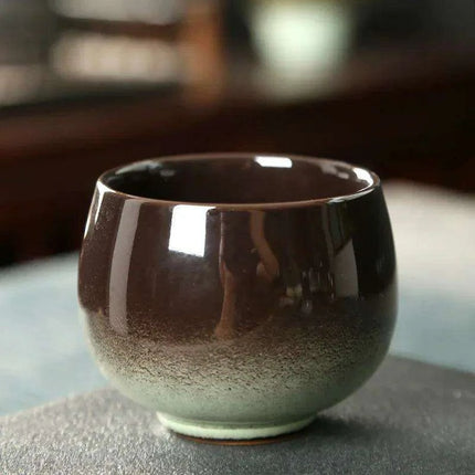 180ml Rustic Japanese Pottery Espresso Cup - Unique Frosted Design for Tea and Coffee Enjoyment - Très Elite