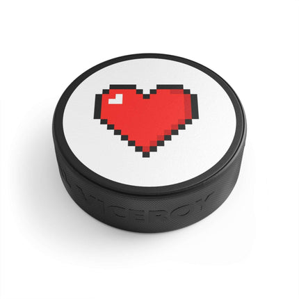 Custom Elegance Black Hockey Puck: Personalized Luxury on Ice