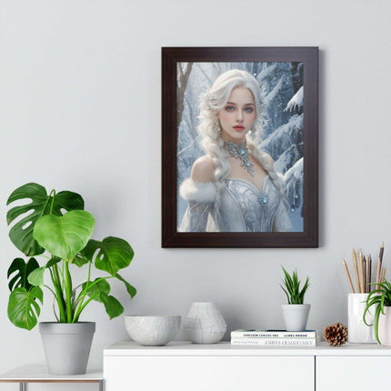 Winter Wonderland Puppy Framed Gaming Art - Sustainable Decor for Your Home