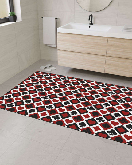 Customizable Elegant Black Border Non-Slip Polyester Area Rug