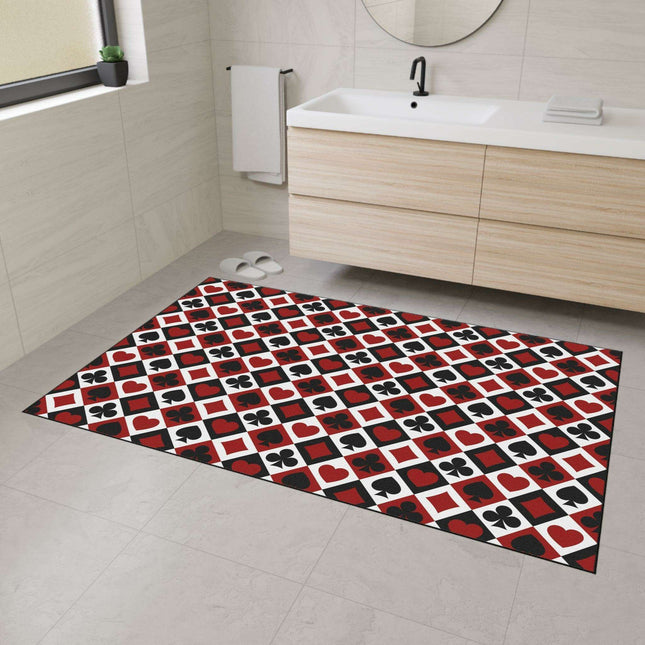 Customizable Elegant Black Border Non-Slip Polyester Area Rug
