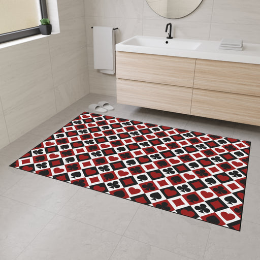 Chic Black Border Customized Polyester Rug for Safety and Style